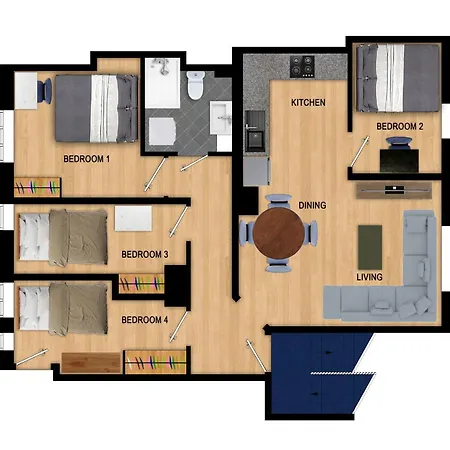 Family Friendly - Modern - Apartment Bergen
