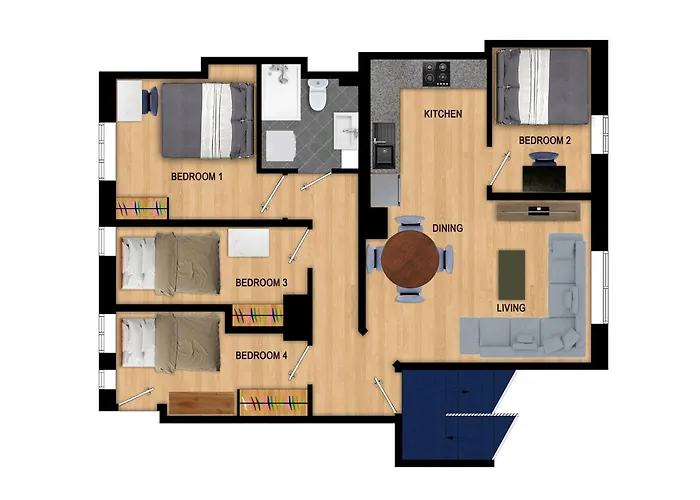 Family Friendly - Modern - Appartamento Bergen